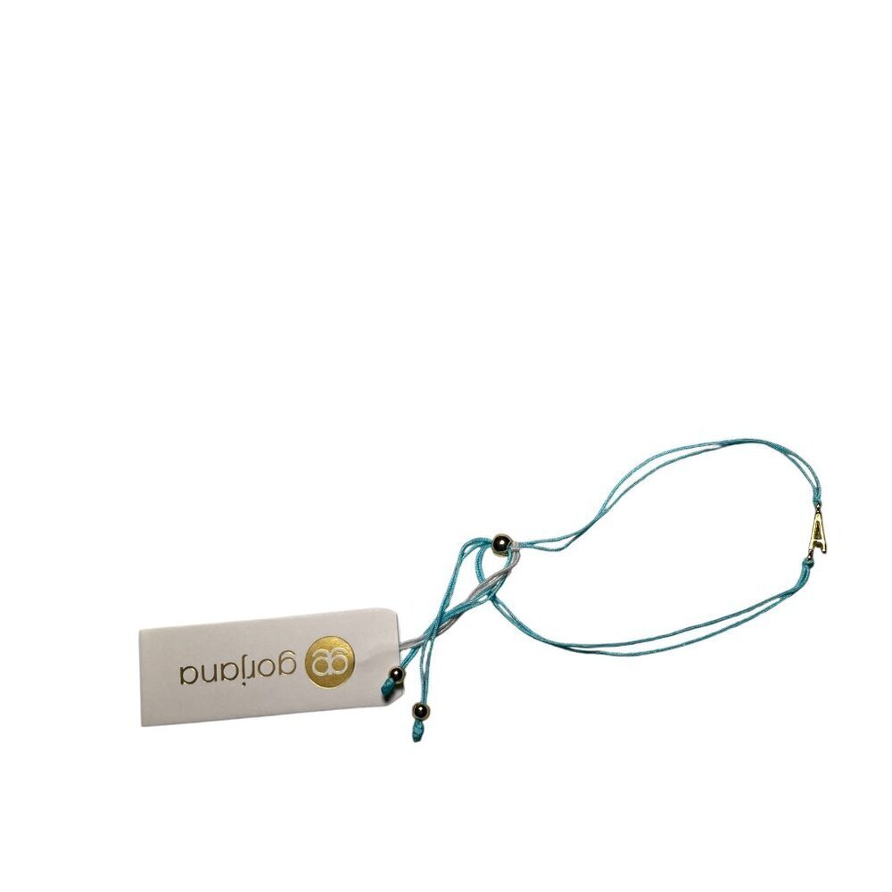 Gorjana Initial Prism Bracelet – Blue String with Gold-Plated "A" Charm – NWT - Picture 5 of 6